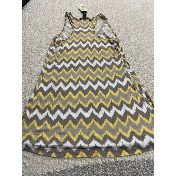 NWT INC Women's Sz M International Concepts Sequin Mini Dress Chevron Yellow - Picture 2 of 7